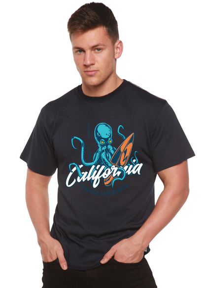 California Summer Adventures Men's Bamboo Viscose/Organic Cotton Short Sleeve Graphic T-Shirt