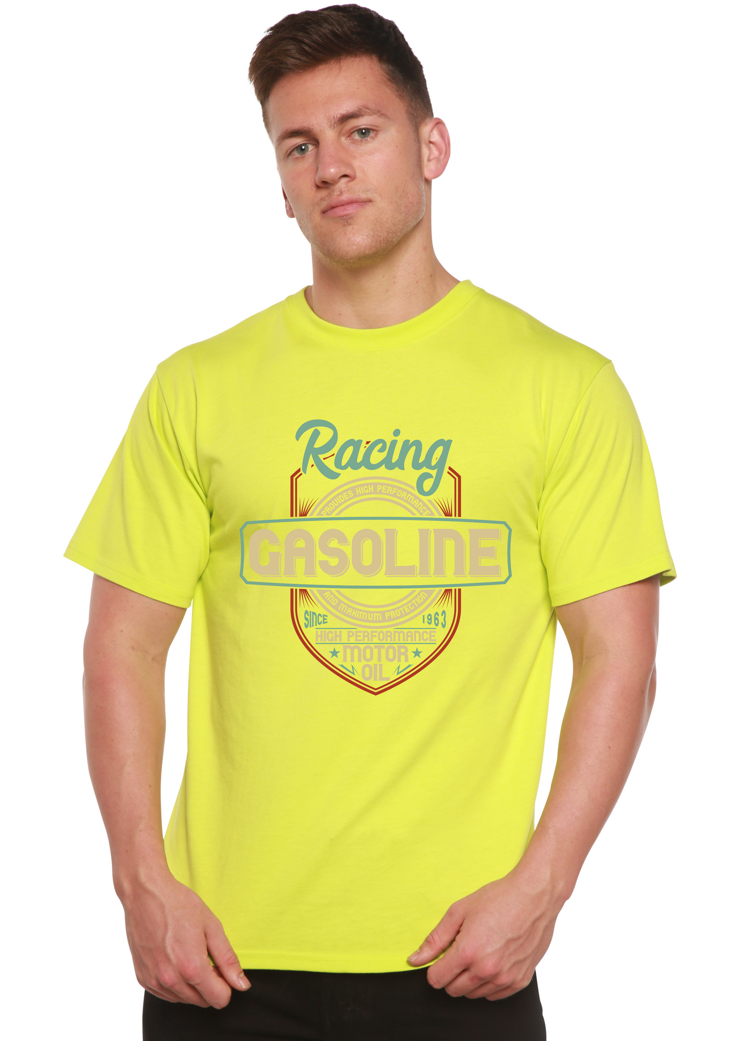 Racing Men's Bamboo Viscose/Organic Cotton Short Sleeve Graphic T-Shirt
