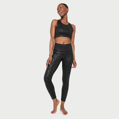Metallic Cheetah Active  Sports Bra