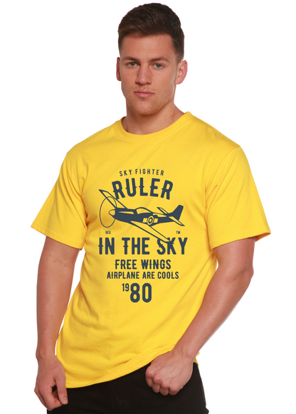 Ruler In The Sky Spun Bamboo® Men's Bamboo Viscose/Organic Cotton Short Sleeve Graphic T-Shirt