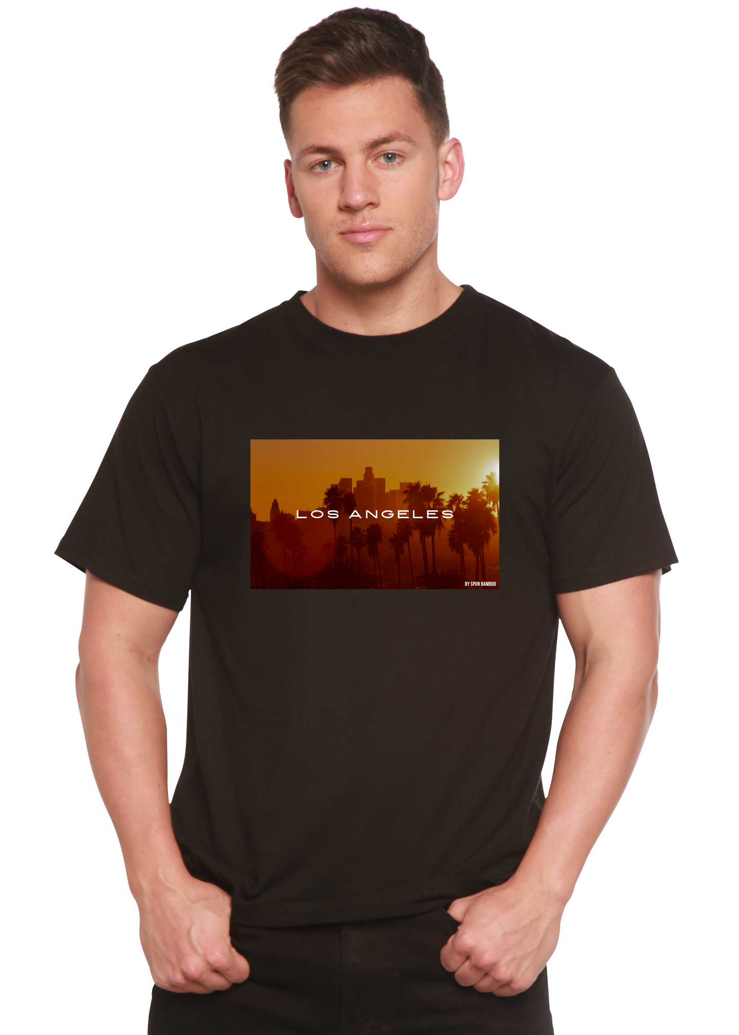 Los Angeles Unisex Bamboo Viscose/Organic Cotton Short Sleeve Graphic T-Shirt