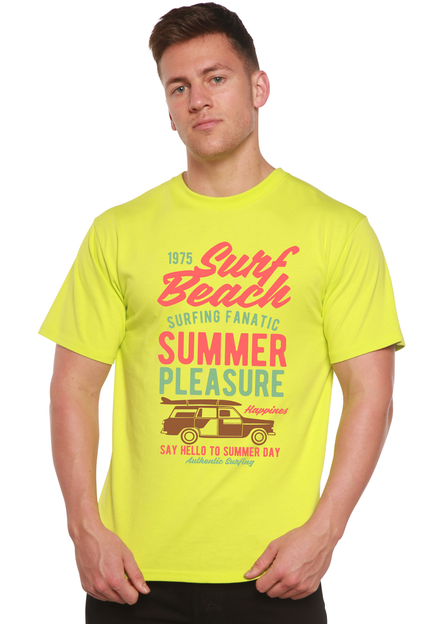 Surf Beach Spun Bamboo® Men's Bamboo Viscose/Organic Cotton Short Sleeve Graphic T-Shirt