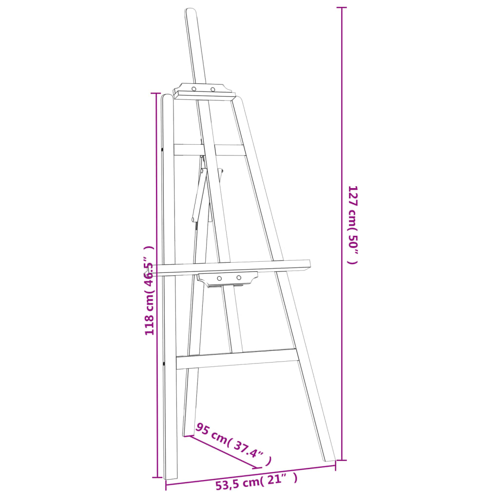 Solid Pine Wood A-Frame Studio Easel