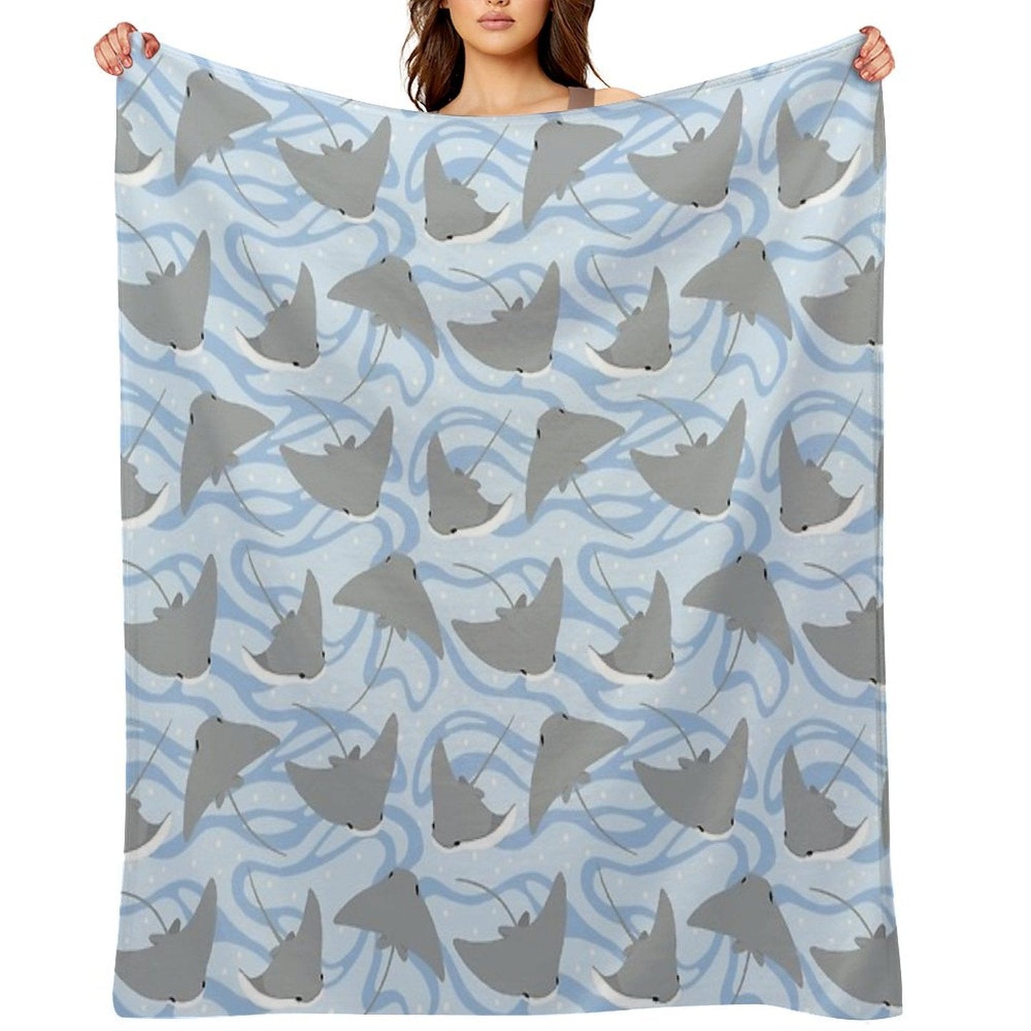 Stingrays - Cownose Ray - Sticker Pack Throw Blanket