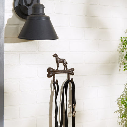 DOG ON BONE WALL HOOK