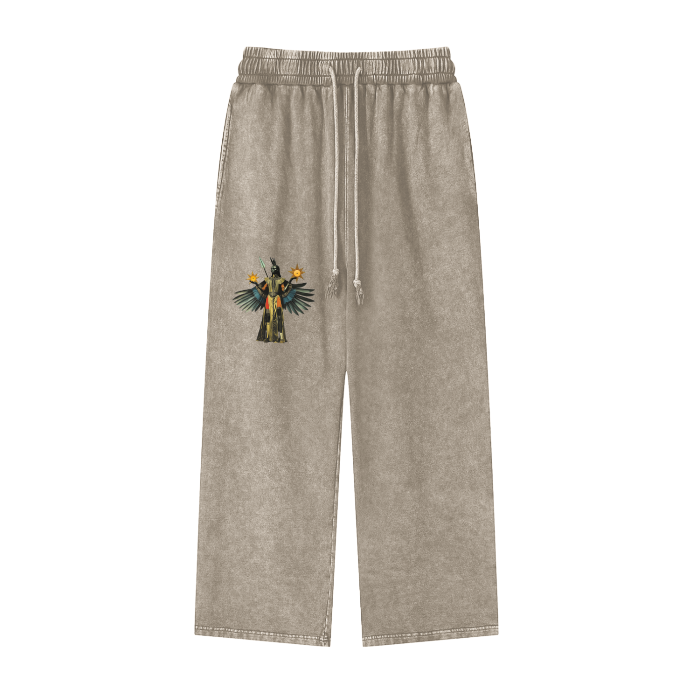 Amaru Khan Stars Acid Wash Straight Leg Pants