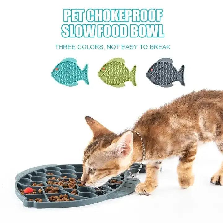 Silicone Pet Dogs Slow Food Plate