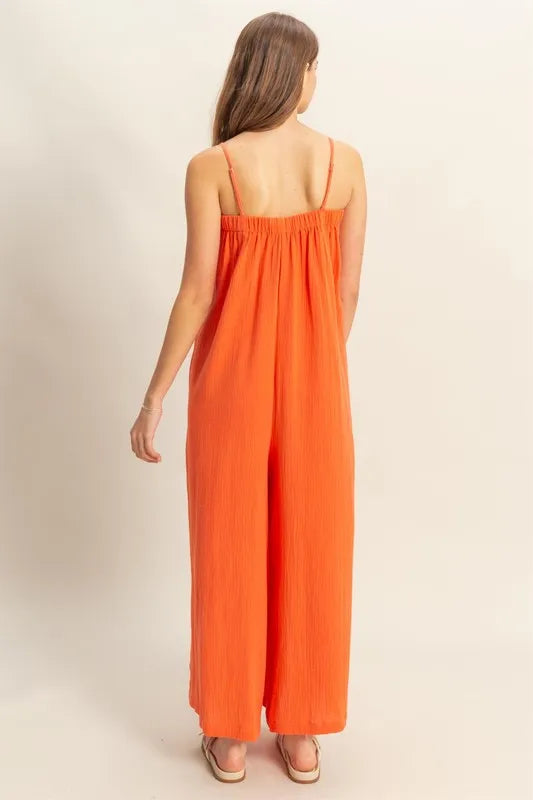 HYFVE Double Gauze Super Flowy Cami Jumpsuit