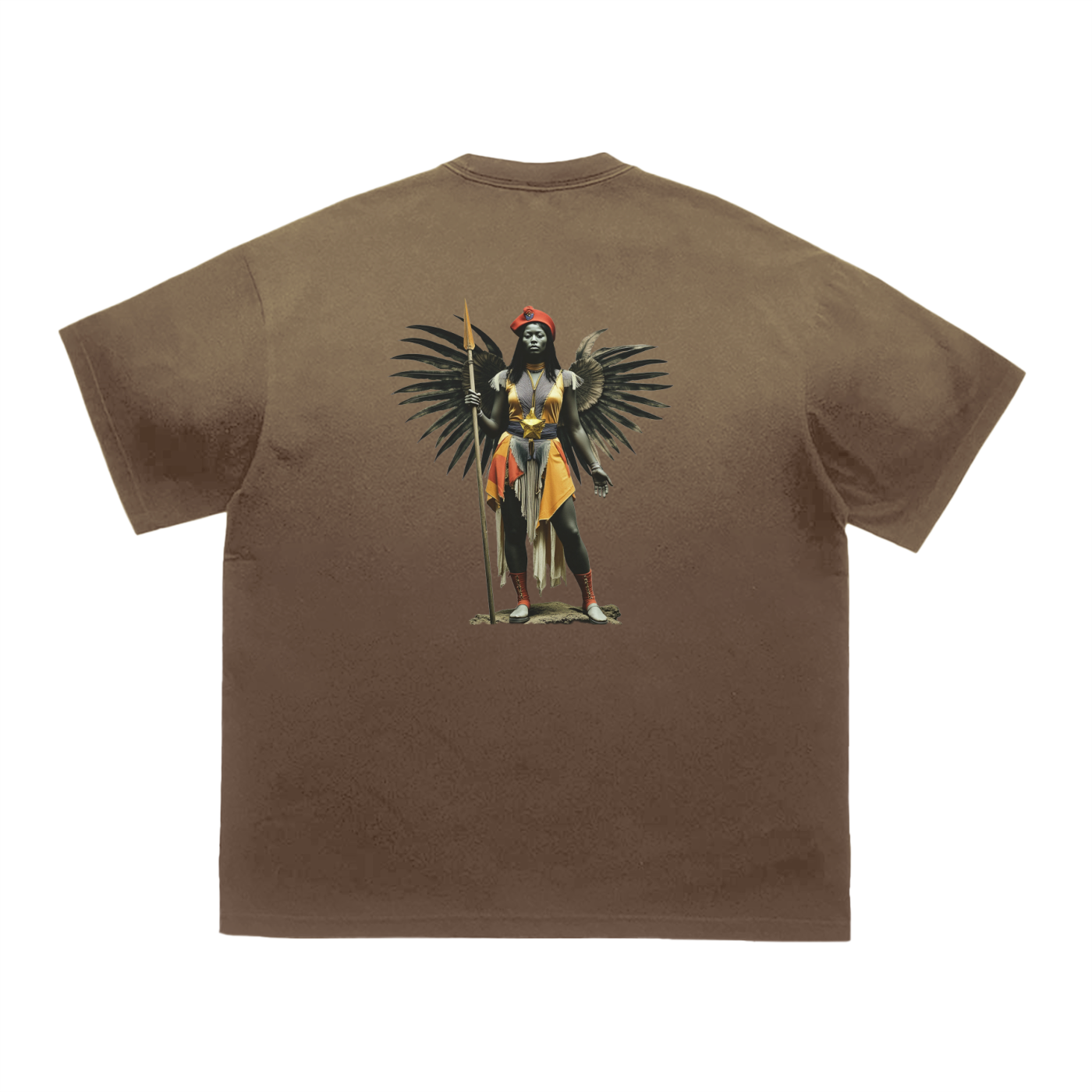 Amaru Khan Stars Deux Vintage Washed Tiger Stripes Dyed Gradient T-Shirt