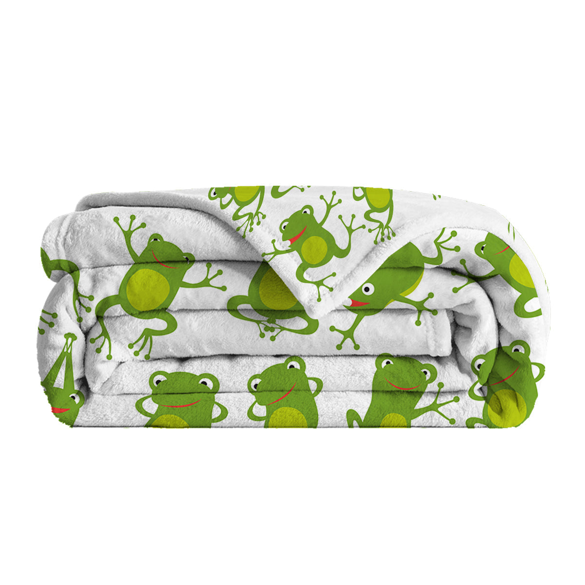 Yoga Frogs Velvet Flannel Throw Blanket (50" × 60")