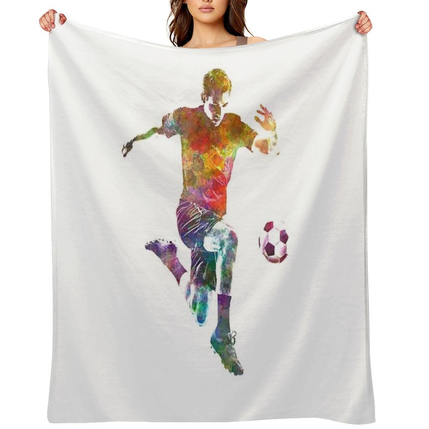 Man Soccer Football Player 09 Throw Blanket