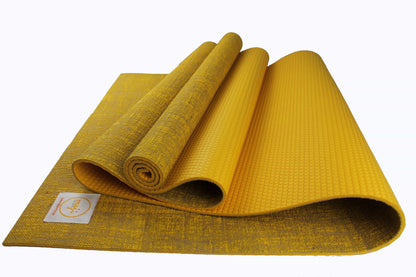 Jute Premium Eco Yoga Mat + Foot Massager (7.5cm x 17.5cm)