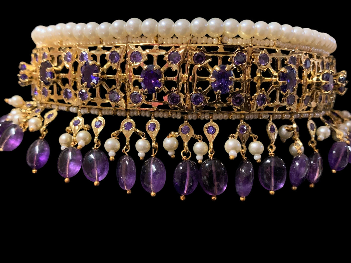 C20 Insia jadavi lacha in amethyst ( SHIPS IN 3 WEEKS )