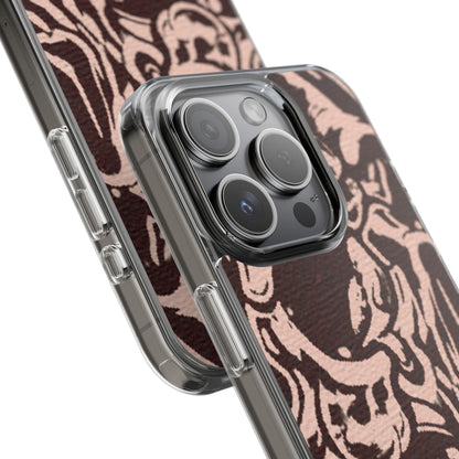 Gothic Abstract Skull Clear Phone Case