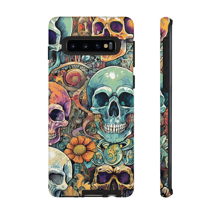 Artistic Skull Collage Tough Phone Case