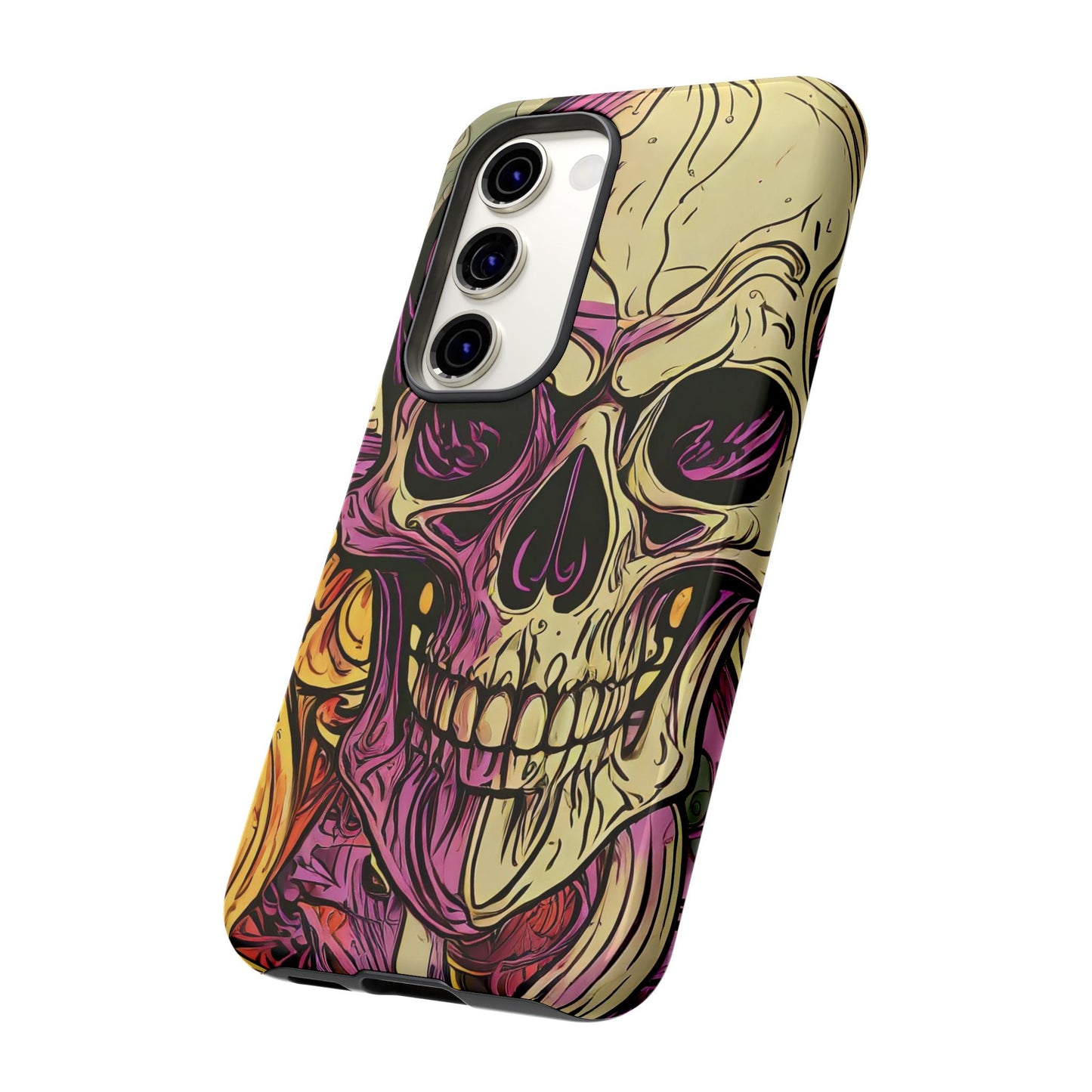 Abstract Purple Skull Tough Phone Case