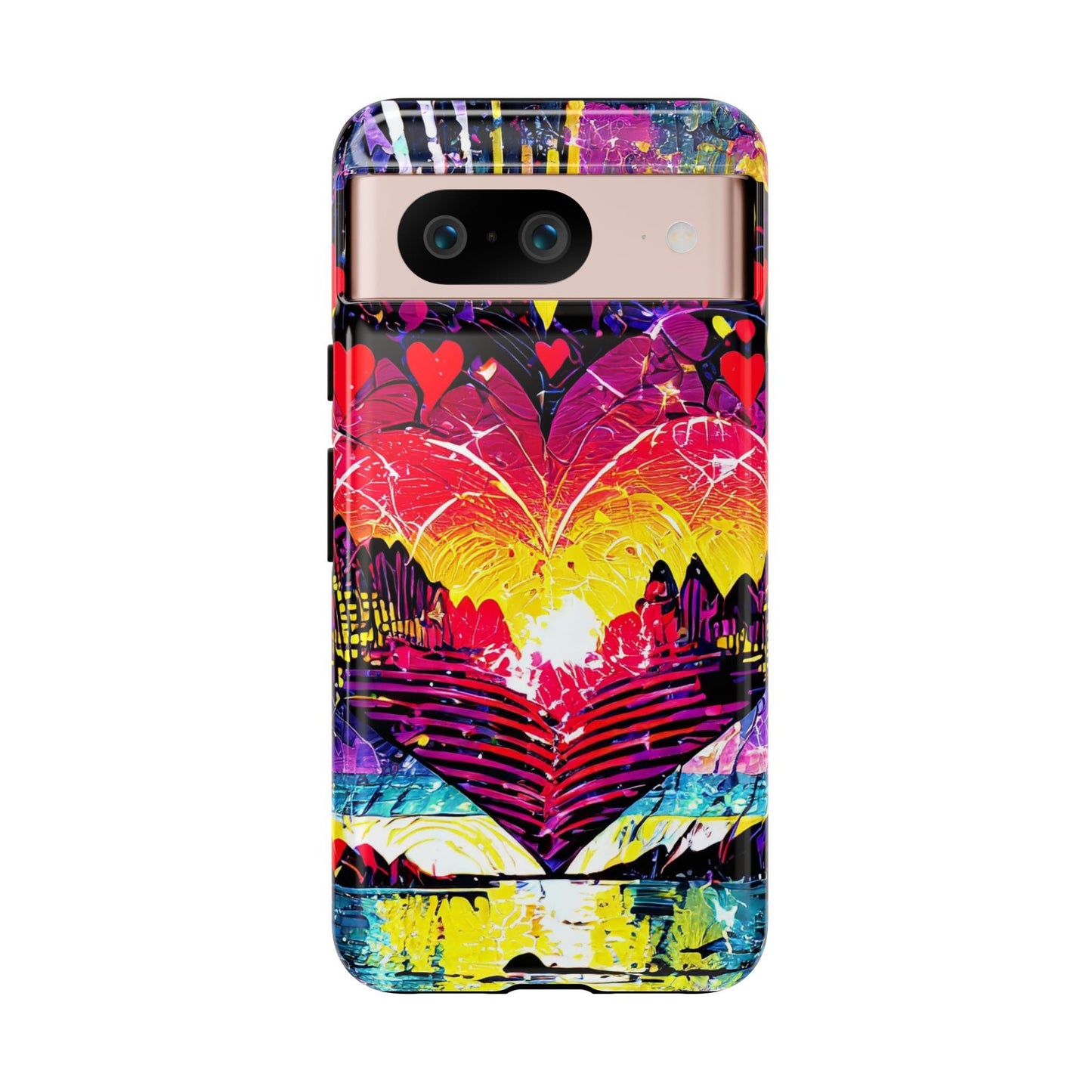 Vibrant Heart Sunset Tough Phone Case