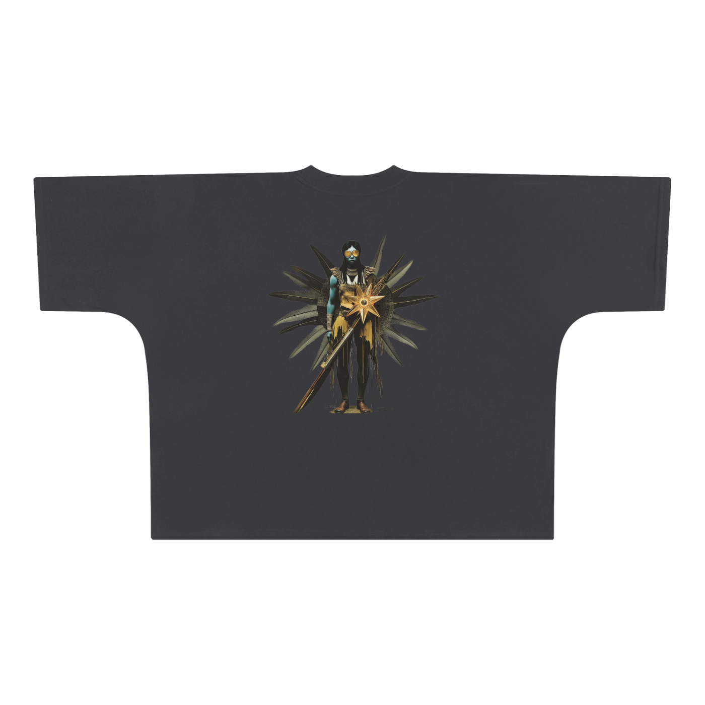 Amaru Khan Stars Oversize One-piece Pattern Cut Boxy Tee