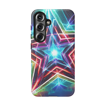 Neon Light Stars Tough Phone Case