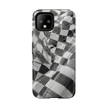 Abstract Checker Print Tough Phone Case