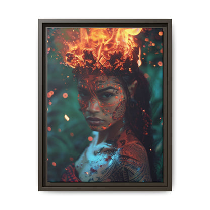 Tūtū Pele Aziza & Fae Matte Canvas Framed