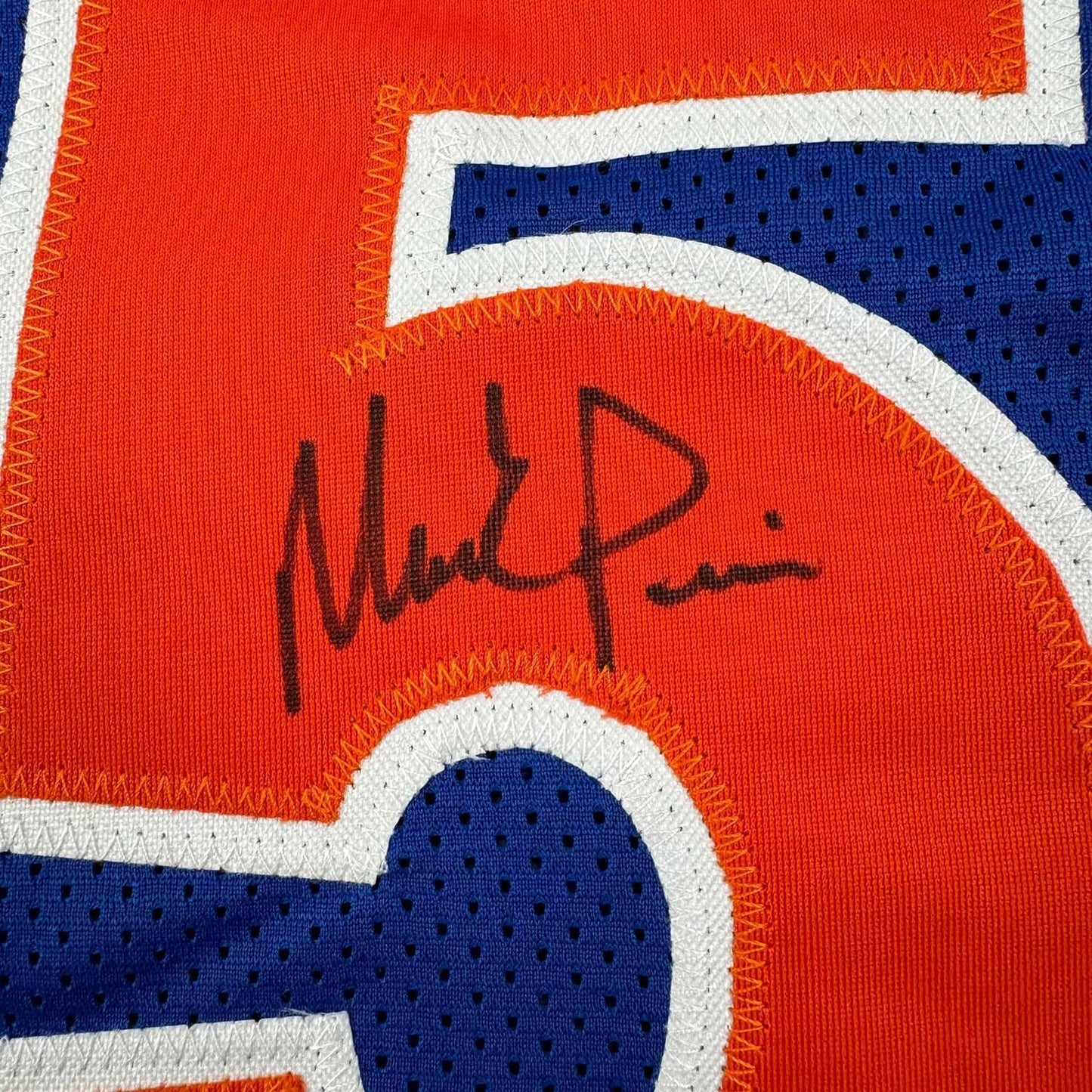 Framed Autographed/Signed Mark Price 35x39 Cleveland Blue Basketball Jersey PSA COA