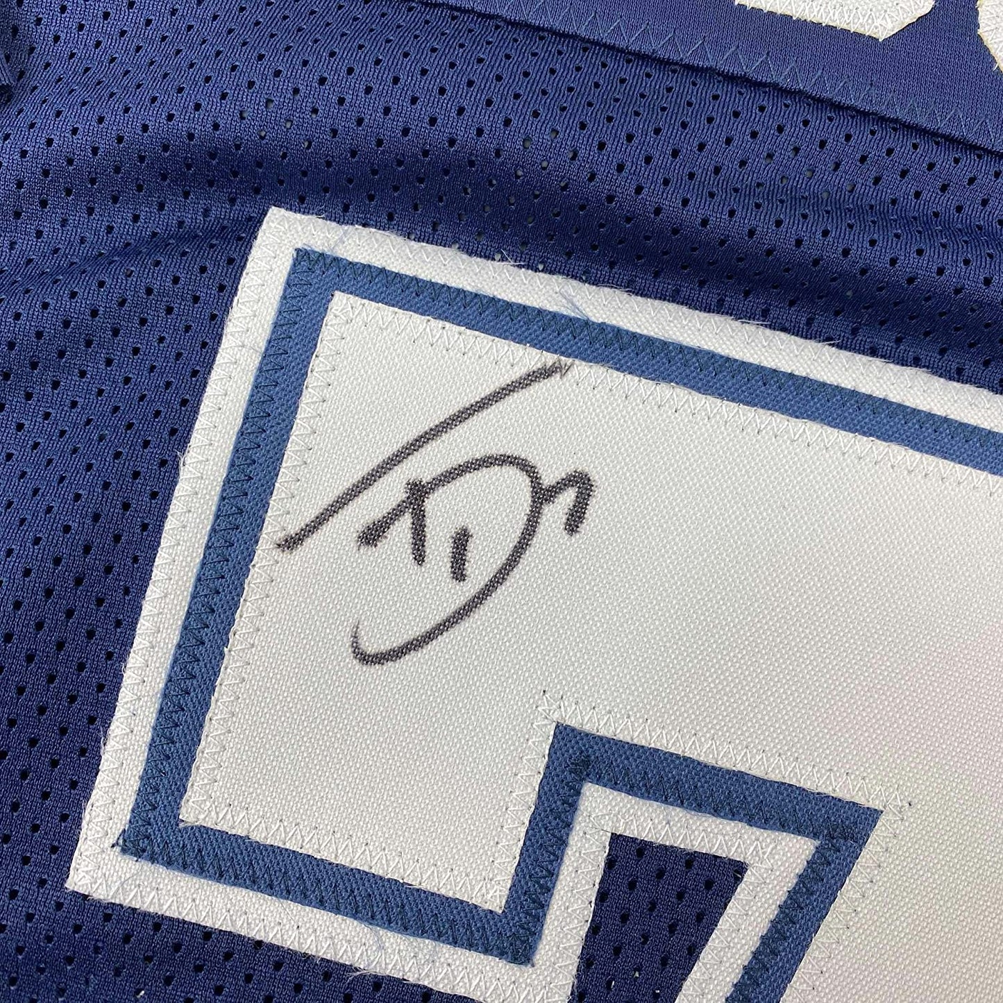 Framed Autographed/Signed Trevon Diggs 35x39 Dallas Blue Football Jersey JSA COA