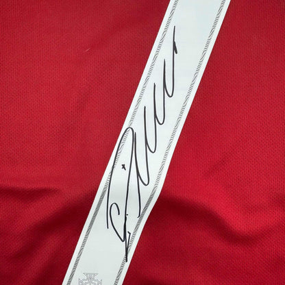 Framed Autographed/Signed Cristiano Ronaldo 35x39 Portugal Red World Cup Soccer Futbol Jersey Beckett BAS COA