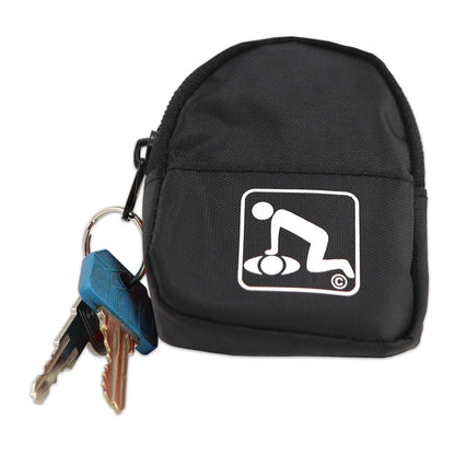 CPR Black Beltloop Keychain Backpack with Faceshield, Gloves, and Cleansing Wipes