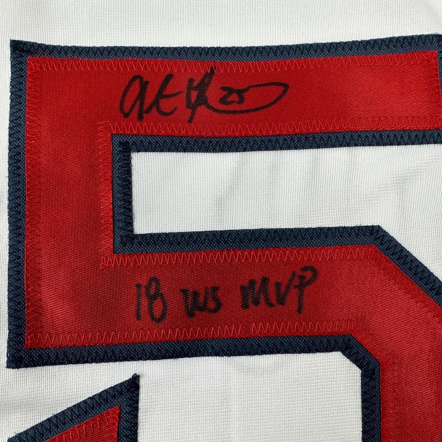Framed Autographed/Signed Steve Pearce 35x39 18 WS MVP Boston White Baseball Jersey PSA/DNA COA