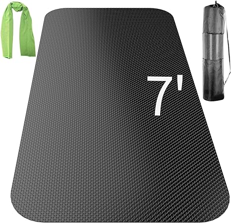 Large Exercise Mat, Exercise Equipment Mat, Treadmill Mat, Exercise Bike Mat, Workout Mats for Home Gym Mats Gym Flooring Rubber Workout Mat Fitness Mat Large Yoga Mat Cardio Mat for Weightlifting, Jump Rope, Non-slipping
