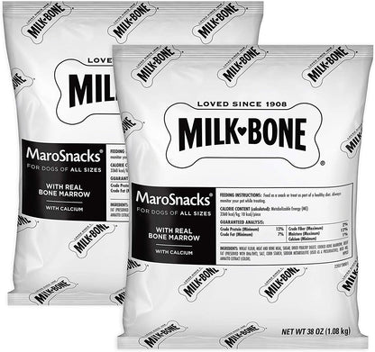 Milk-Bone MaroSnacks Dog Treats, Beef, 15 Ounce (Pack of 6)