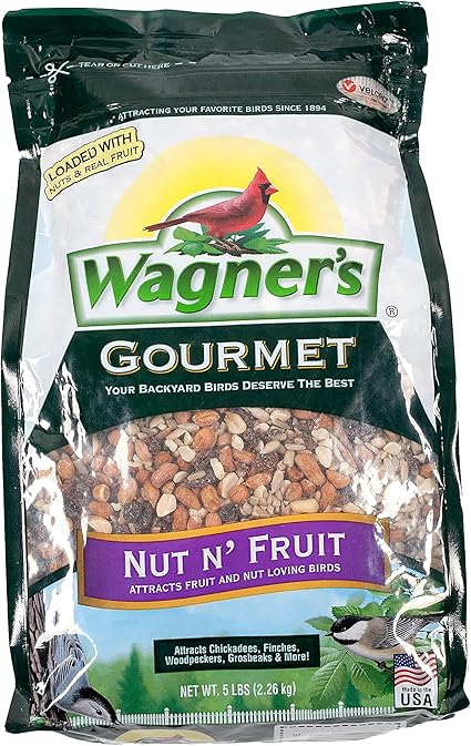 Wagner's 82072 Gourmet Nut & Fruit Wild Bird Food, 5 Pound (Pack of 1)