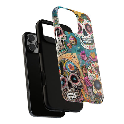 Vibrant Sugar Skull Tough Phone Case