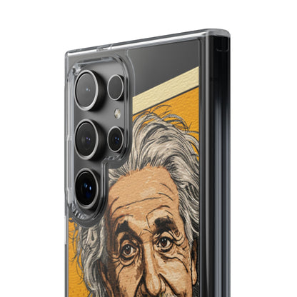 Edgy Einstein Clear Phone Cases