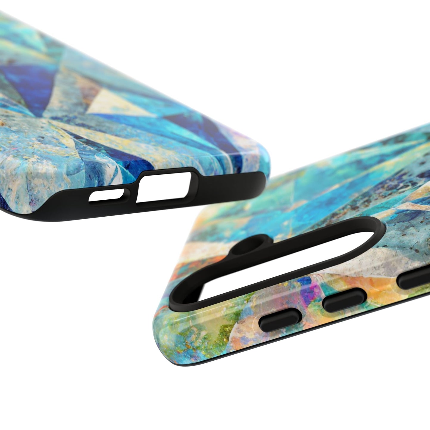 Diamond Blue Abstract Tough Phone Case