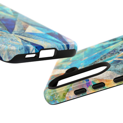 Diamond Blue Abstract Tough Phone Case