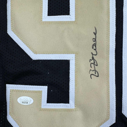 Framed Autographed/Signed Bryan Bresee 35x39 New Orleans Black Football Jersey JSA COA