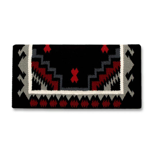 1438-6 Mayatex 38x34 Haymaker Wool Blanket BLK GRY RED