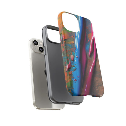 Colorful Artistic Paint Splatter Tough Phone Case