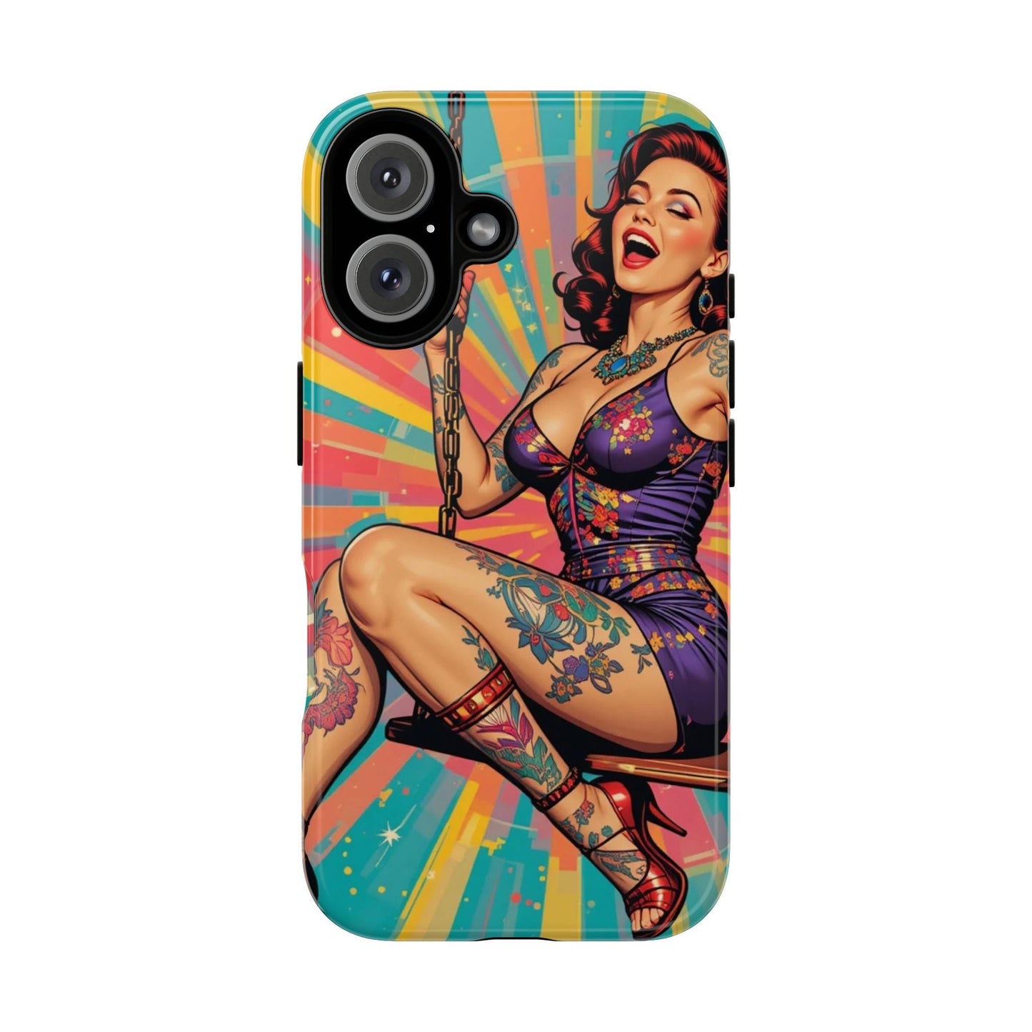 Bold Retro Pin-Up Tough Phone Case
