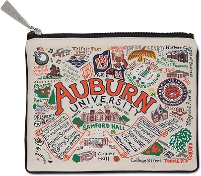 Catstudio Collegiate Zipper Pouch, Auburn University Travel Toiletry Bag - Ideal Gift for Alumni, Makeup Bag, Dog Treat Pouch, or Travel Purse Pouch
