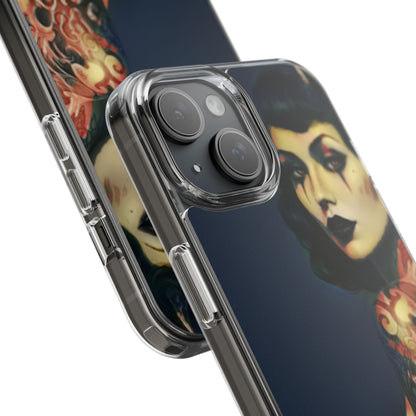 Gothic Devilish Tattooed Beauty Clear Phone Case