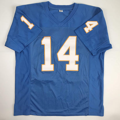 Autographed/Signed Dan Fouts San Diego Blue Football Jersey PSA/DNA COA