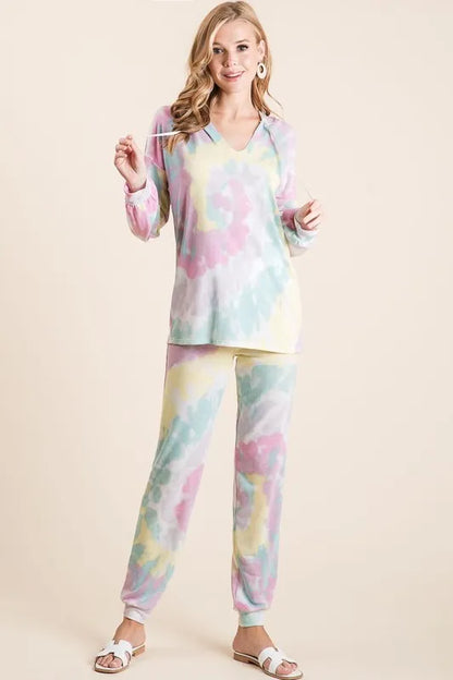 BiBi Tie Dye French Terry Casual Pants