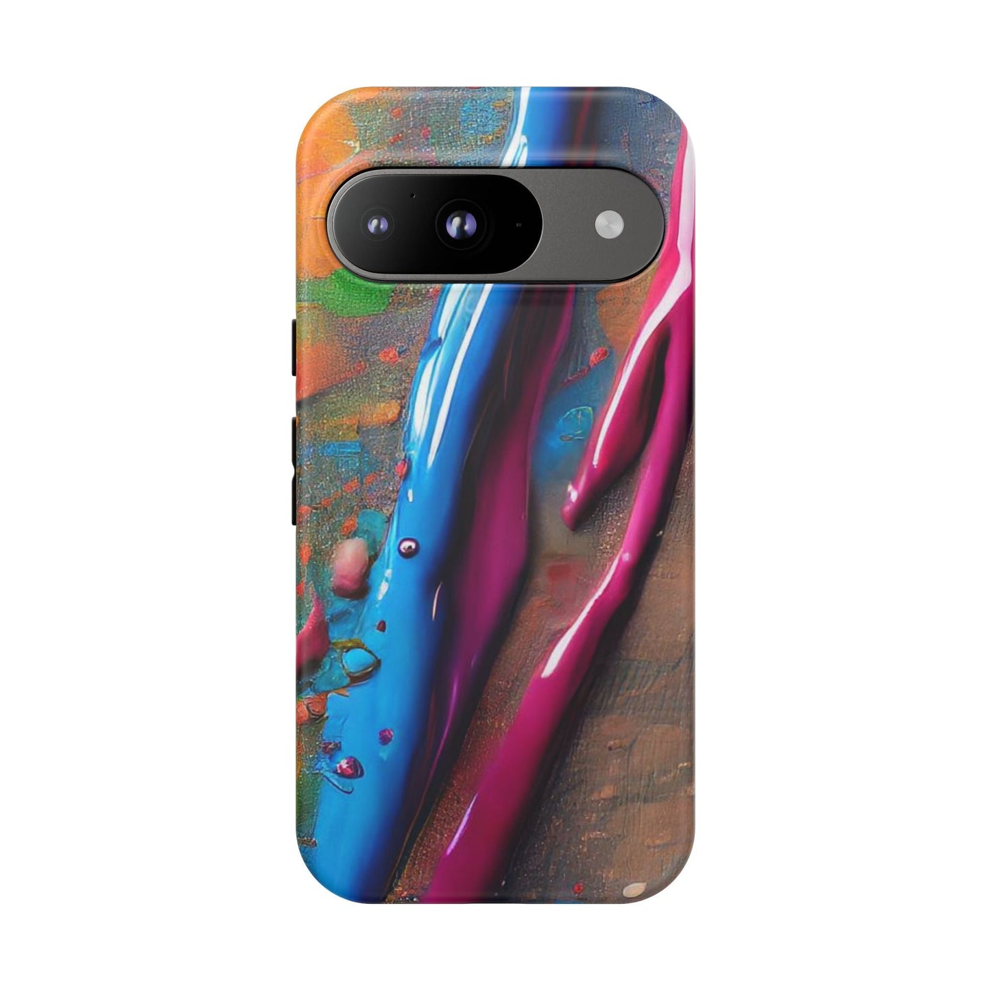 Colorful Artistic Paint Splatter Tough Phone Case