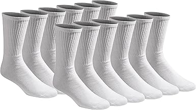 Dickies Men's All Purpose Cushion Crew Socks (6/12 Packs)