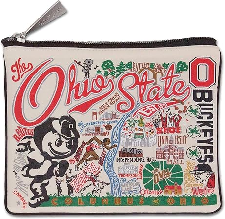 Catstudio Collegiate Zipper Pouch, Ohio State University Travel Toiletry Bag, Ideal Gift for Alumni, Makeup Bag, Dog Treat Pouch, or Travel Purse Pouch
