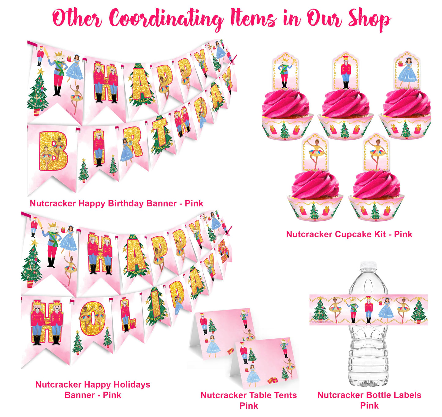 Nutcracker Happy Holidays Banner - Party Supplies - Christmas Party Decoration