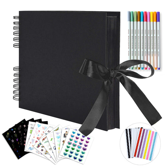 Photo Album Scrapbook, 12x8+" - DIY Craft for Anniversary, Wedding, Travel, Baby